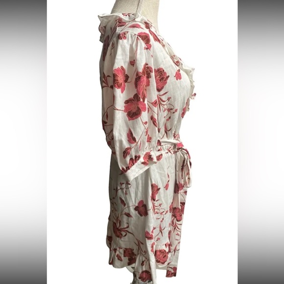 MISA Los Angeles NWT Thora Mini Floral Wrap Dress In Abstract Peony Sz S $298 - Picture 4 of 12